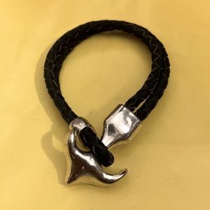 Handmade Braided Cork Bracelet with Anchor